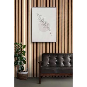 Akoestische Wandpanelen 60x280cm naturel eiken met zwart vilt (Let op: leverbaar vanaf laatste week Augustus) - Afbeelding 3