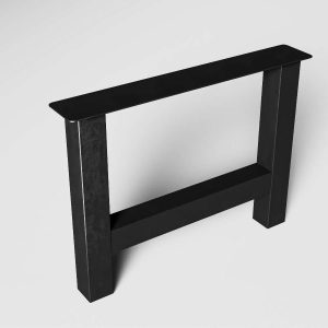 Stalen tafelpoot - H model 2 stuks - hoogte van 72-76cm. instelbaar - Afbeelding 1