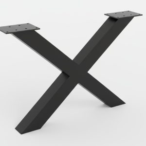 Stalen tafelpoot - X model 2 stuks - hoogte van 72-76cm. instelbaar - Afbeelding 1