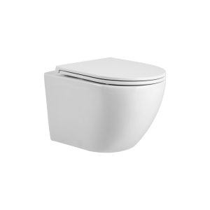 Kayvit Hangtoilet Glans Wit | Softclose | Quickrelease | Randloos incl. zitting - Afbeelding 1