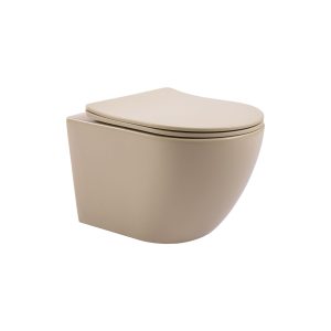 Kayvit Hangtoilet Kaki | Softclose | Quickrelease | Randloos incl. zitting - Afbeelding 1