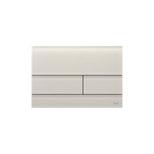 TECE SQUARE II wc-bedieningsplaat van glas voor duospoeltechniek | ZANDBEIGE GESATINEERD - Afbeelding 1