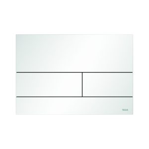 TECE SQUARE II METAAL wc-bedieningsplaat voor duospoeltechniek | MAT WIT - Afbeelding 1
