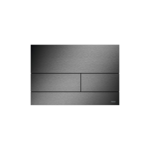 TECE SQUARE II METAAL wc-bedieningsplaat voor duospoeltechniek | GEBORSTELD ZWART CHROOM (MET ANTI-VINGERPRINT) - Afbeelding 1