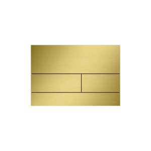 TECE SQUARE II METAAL wc-bedieningsplaat voor duospoeltechniek, gepolijst | OPTISCH GOUD (MET ANTI-VINGERPRINT) - Afbeelding 1