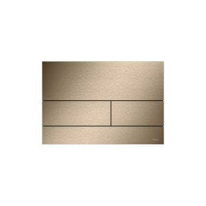 TECE SQUARE II METAAL wc-bedieningsplaat voor duospoeltechniek | GEBORSTELD ROOD GOUD (MET ANTI-VINGERPRINT) - Afbeelding 1