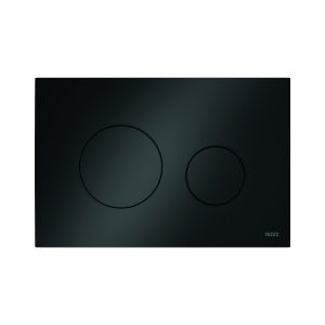 TECE LOOP wc-bedieningsplaat | duospoeltechniek | kunststof | GLANZEND ZWART - Afbeelding 1