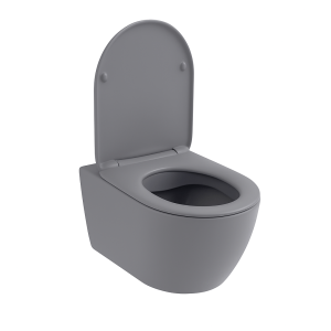 Kayvit Hangtoilet Mat Grijs | Softclose | Quickrelease | Randloos incl. zitting - Afbeelding 2