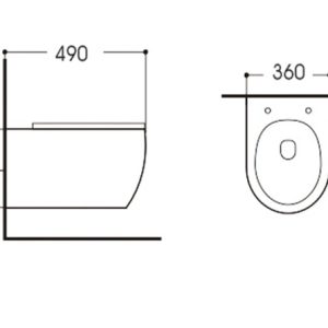 Wc randloos zonder bidet | LONI | Mat wit - Afbeelding 4