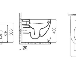 Wc randloos zonder bidet | Mat antraciet - Afbeelding 2