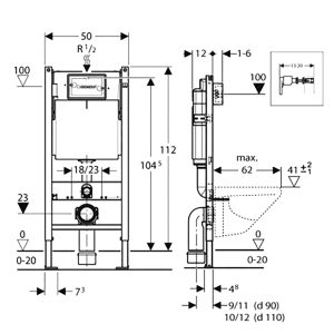 Geberit Inbouwreservoir UP100 3-6 liter - Afbeelding 2