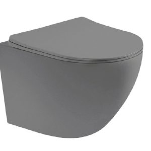 Kayvit Hangtoilet Mat Grijs | Softclose | Quickrelease | Randloos incl. zitting - Afbeelding 1