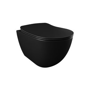 Wc randloos met bidet | Mat zwart - Afbeelding 1